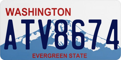 WA license plate ATV8674