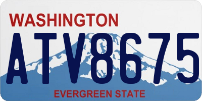 WA license plate ATV8675