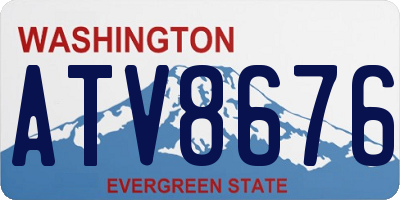 WA license plate ATV8676