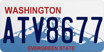 WA license plate ATV8677