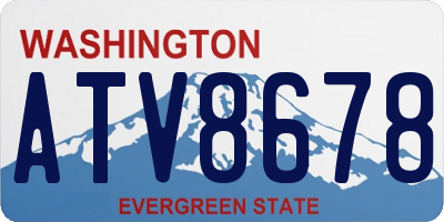 WA license plate ATV8678