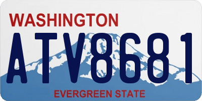 WA license plate ATV8681