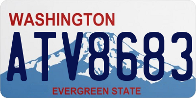 WA license plate ATV8683
