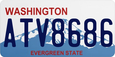 WA license plate ATV8686