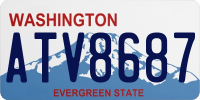 WA license plate ATV8687