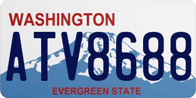 WA license plate ATV8688
