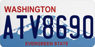 WA license plate ATV8690