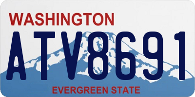 WA license plate ATV8691