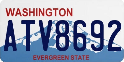 WA license plate ATV8692