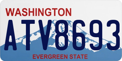 WA license plate ATV8693