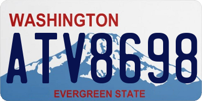 WA license plate ATV8698