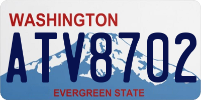 WA license plate ATV8702