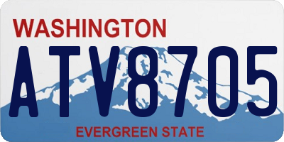 WA license plate ATV8705