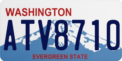 WA license plate ATV8710