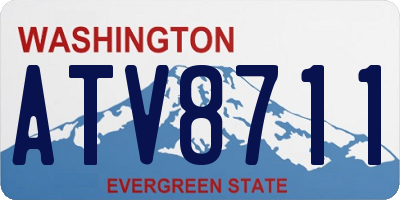 WA license plate ATV8711