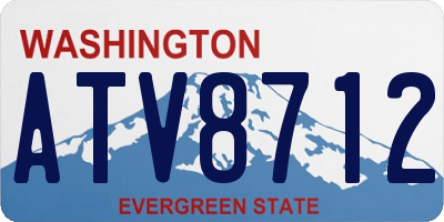 WA license plate ATV8712