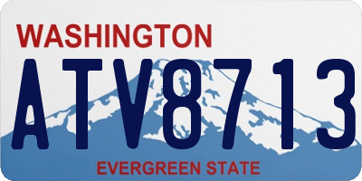 WA license plate ATV8713