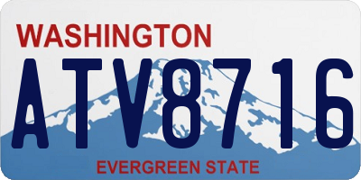 WA license plate ATV8716