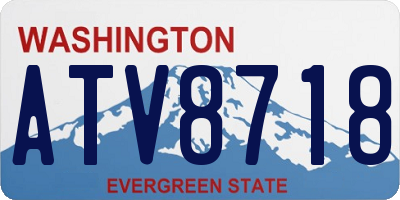 WA license plate ATV8718
