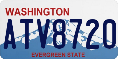 WA license plate ATV8720