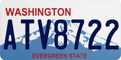 WA license plate ATV8722