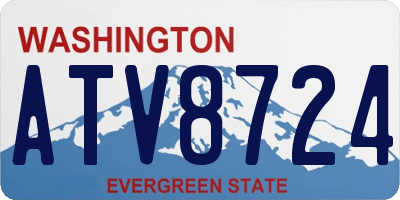 WA license plate ATV8724