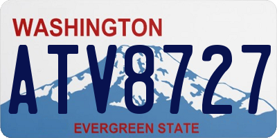WA license plate ATV8727