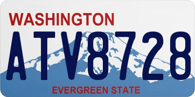 WA license plate ATV8728