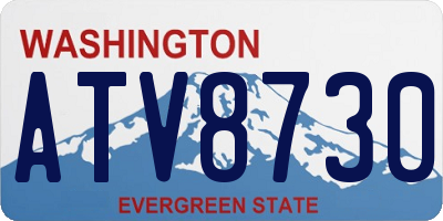 WA license plate ATV8730