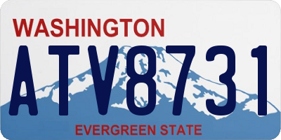 WA license plate ATV8731