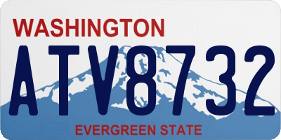 WA license plate ATV8732