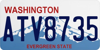 WA license plate ATV8735