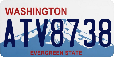 WA license plate ATV8738