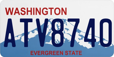 WA license plate ATV8740