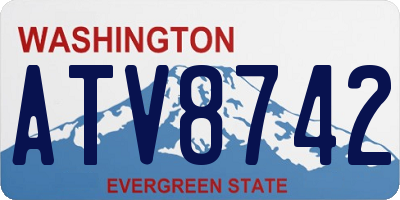 WA license plate ATV8742