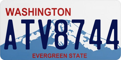 WA license plate ATV8744