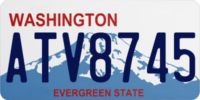 WA license plate ATV8745