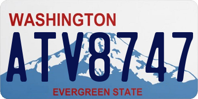 WA license plate ATV8747