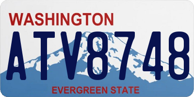 WA license plate ATV8748