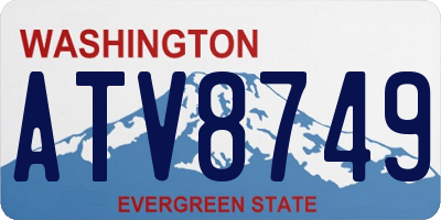 WA license plate ATV8749