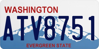WA license plate ATV8751