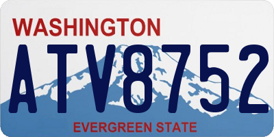 WA license plate ATV8752