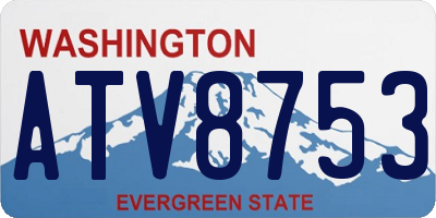 WA license plate ATV8753