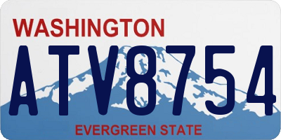 WA license plate ATV8754