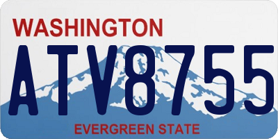 WA license plate ATV8755