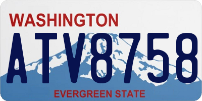WA license plate ATV8758