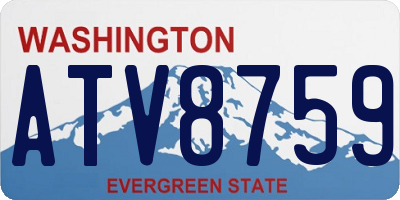 WA license plate ATV8759