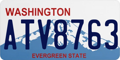 WA license plate ATV8763