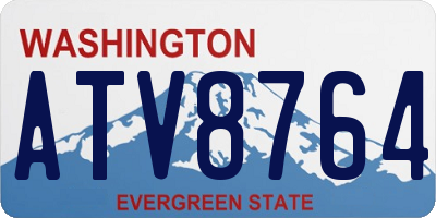 WA license plate ATV8764
