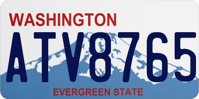 WA license plate ATV8765